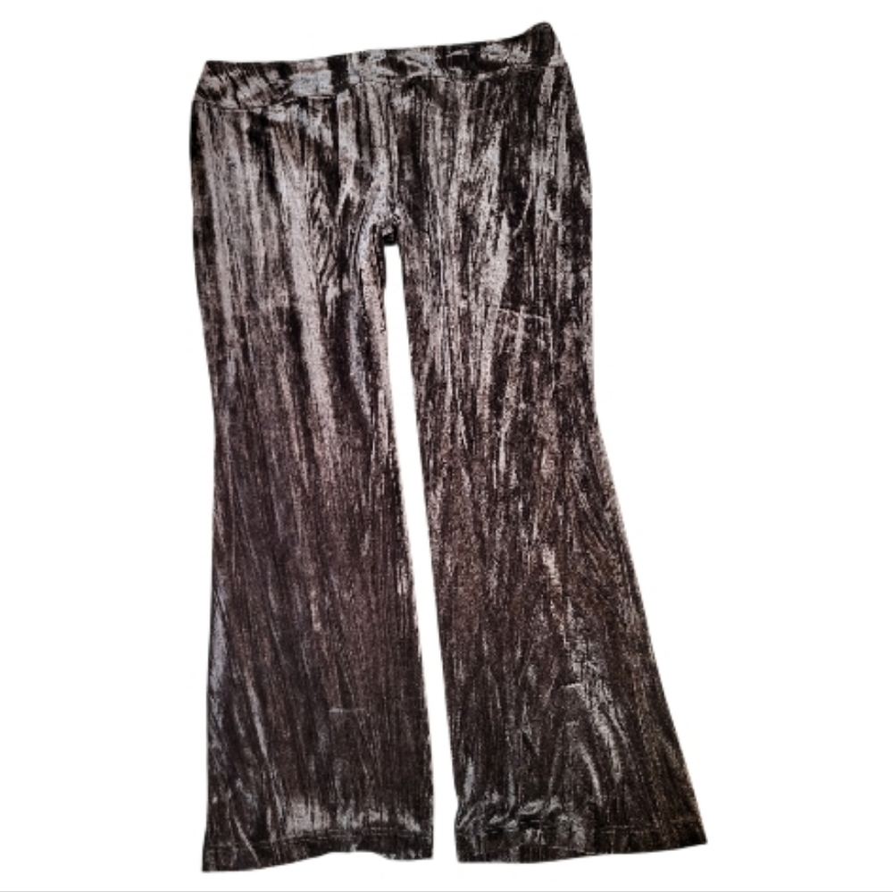 NWT Urban Outfitters Kimchi Blue 'Andie' Velvet Brown Wide Leg Pants - Size XXXL - Picture 3 of 8